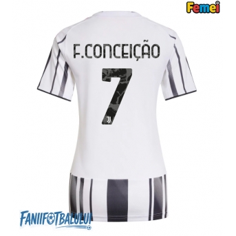 Juventus Francisco Conceicao #7 Tricou Fotbal Replică 2025-26 Femei Acasa